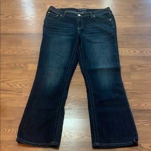 Dark wash boot cut jeans